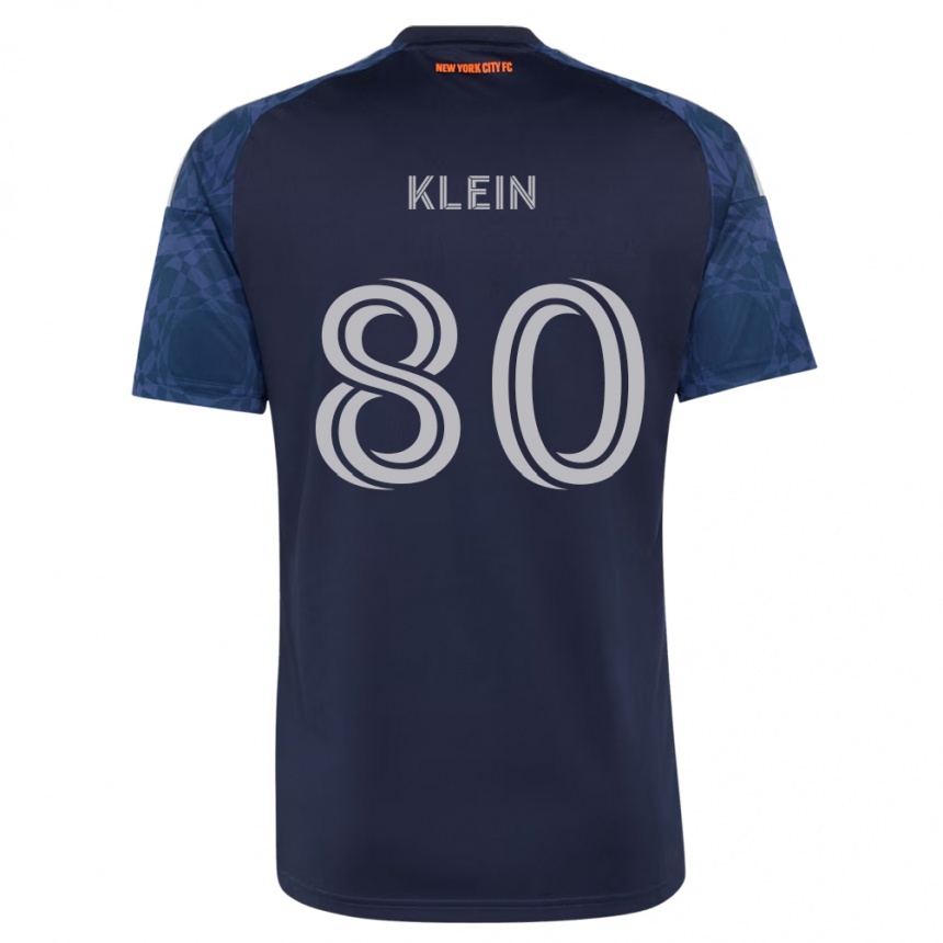 גברים כדורגל Brennan Klein #80 כחול עמוק לבן הרחק ג'רזי 2026/27