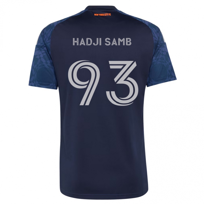 גברים כדורגל El Hadji Samb #93 כחול עמוק לבן הרחק ג'רזי 2026/27