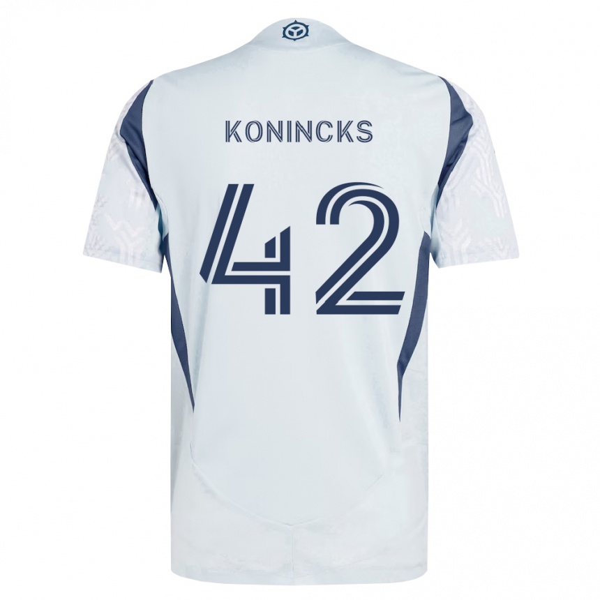 גברים כדורגל Diego Konincks #42 כחול אפור לבן הרחק ג'רזי 2026/27 גברים כדורגל Diego Konincks #42 כחול אפור לבן הרחק ג'רזי 2026/27