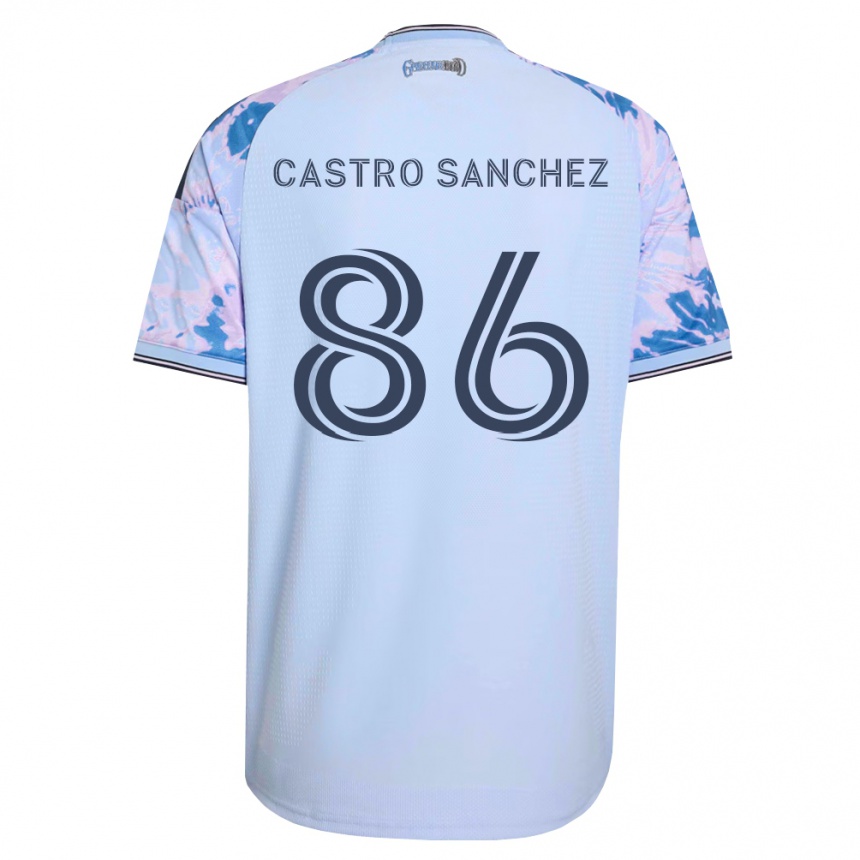 גברים כדורגל Andy Castro Sanchez #86 כחול מלכותי לבן שחור הרחק ג'רזי 2026/27