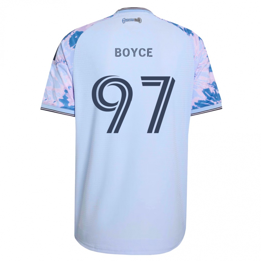 גברים כדורגל Warren Boyce #97 כחול מלכותי לבן שחור הרחק ג'רזי 2026/27