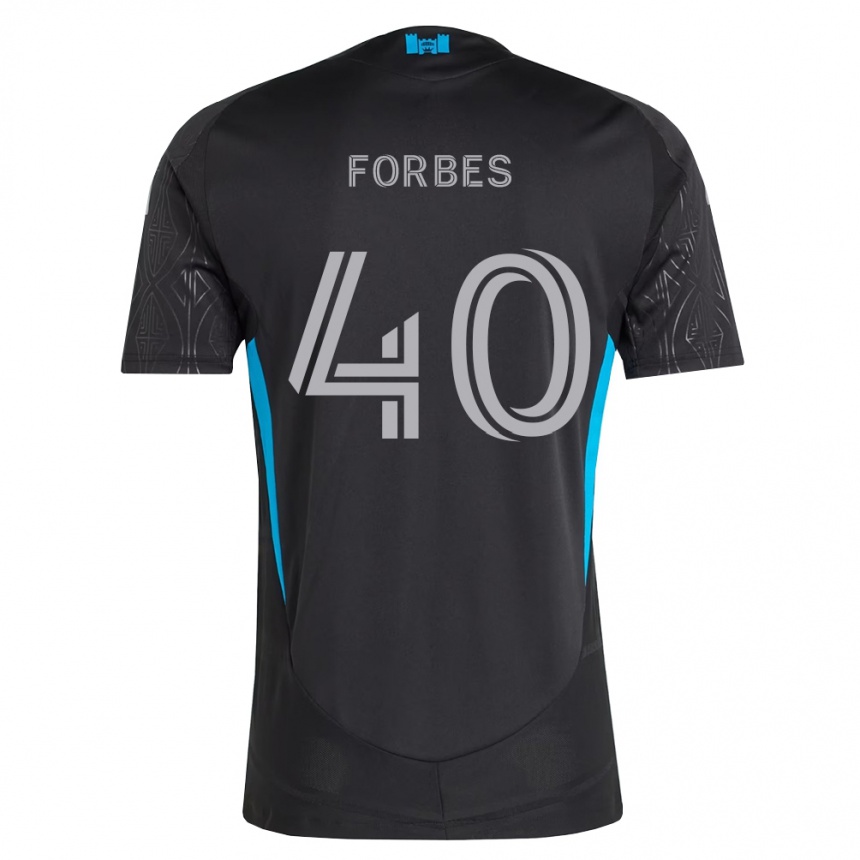 גברים כדורגל Jahlane Forbes #40 שחור לבן כחול שמיים הרחק ג'רזי 2026/27 גברים כדורגל Jahlane Forbes #40 שחור לבן כחול שמיים הרחק ג'רזי 2026/27