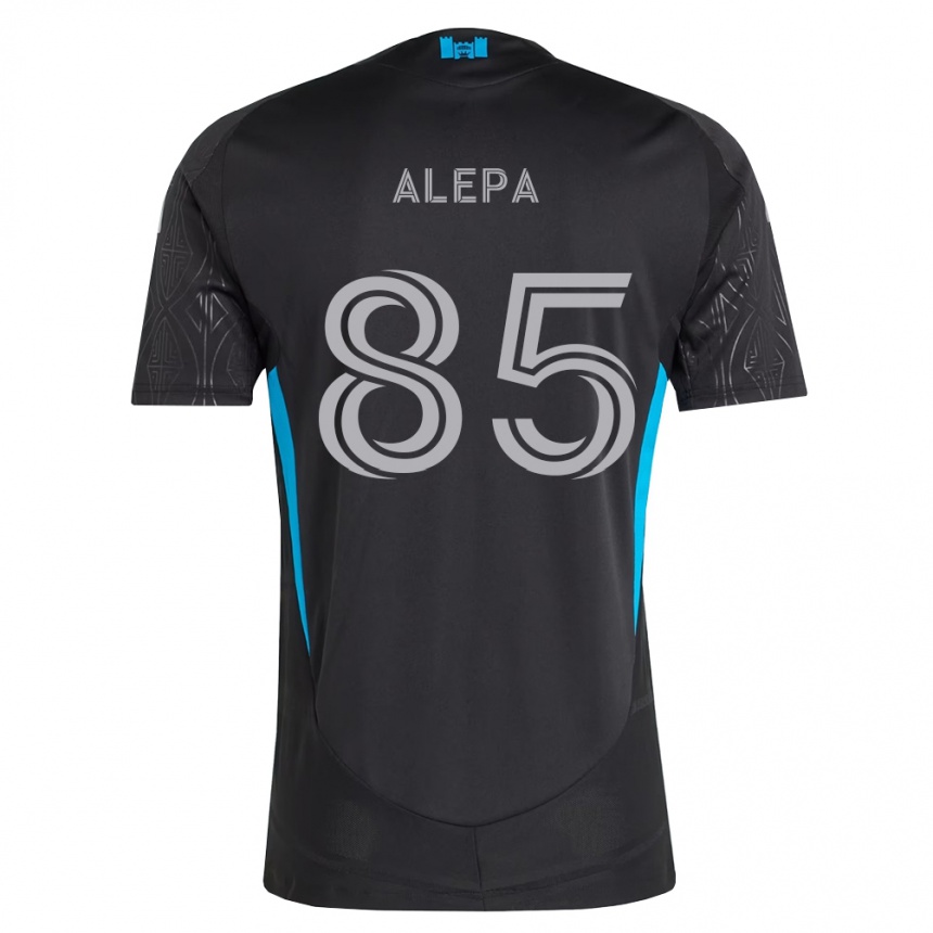 גברים כדורגל Landon Alepa #85 שחור לבן כחול שמיים הרחק ג'רזי 2026/27
