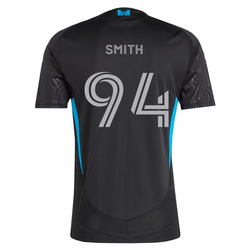 גברים כדורגל Gavin Smith #94 שחור לבן כחול שמיים הרחק ג'רזי 2026/27