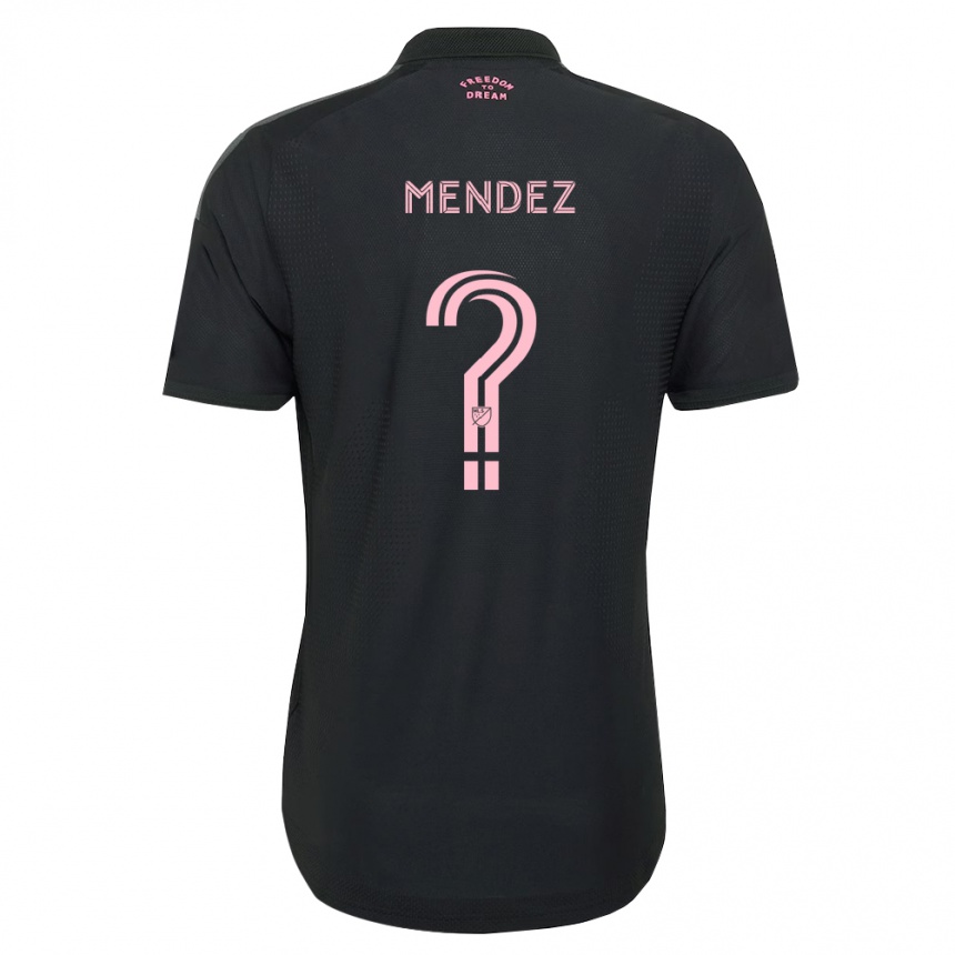גברים כדורגל Alairton Mendez #0 ורוד שחור לבן הרחק ג'רזי 2026/27