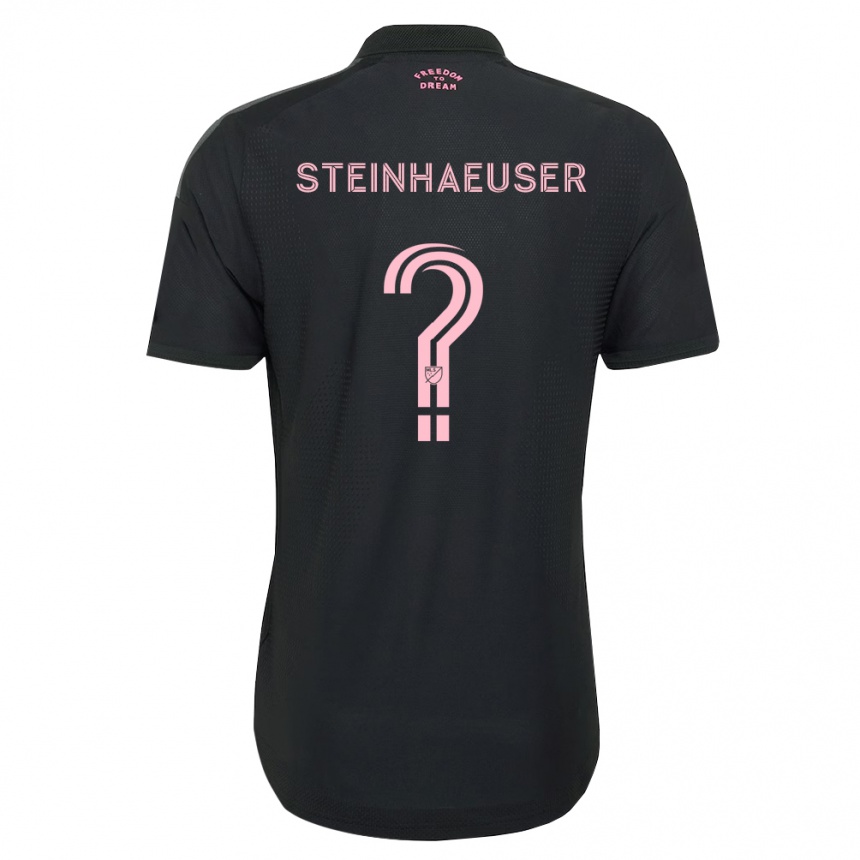 גברים כדורגל Marcus Steinhaeuser #0 ורוד שחור לבן הרחק ג'רזי 2026/27