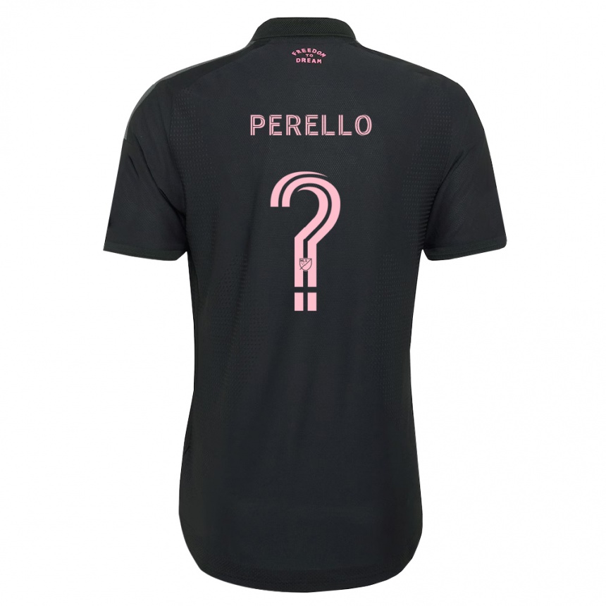 גברים כדורגל Sergio Perello #0 ורוד שחור לבן הרחק ג'רזי 2026/27
