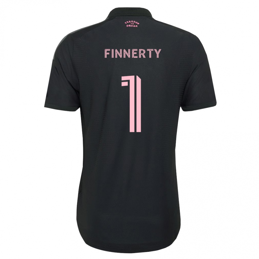 גברים כדורגל Owen Finnerty #1 ורוד שחור לבן הרחק ג'רזי 2026/27