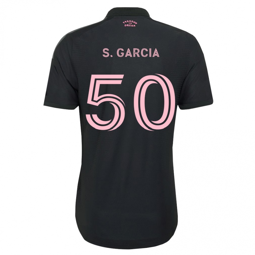 גברים כדורגל Santiago Garcia #50 ורוד שחור לבן הרחק ג'רזי 2026/27
