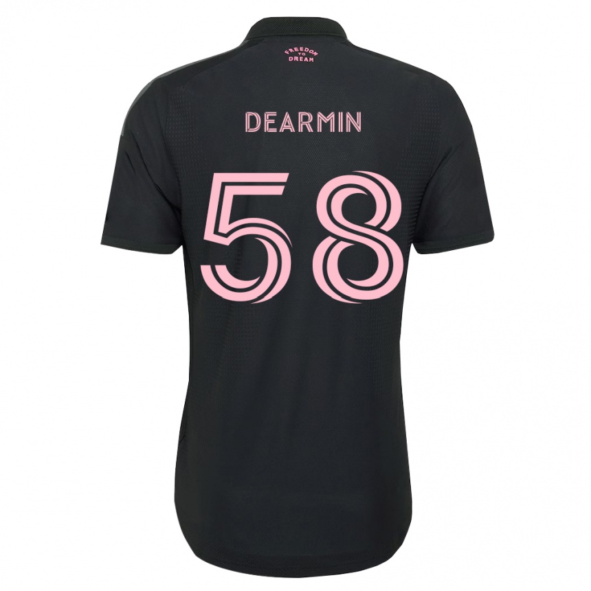גברים כדורגל Nash Dearmin #58 ורוד שחור לבן הרחק ג'רזי 2026/27