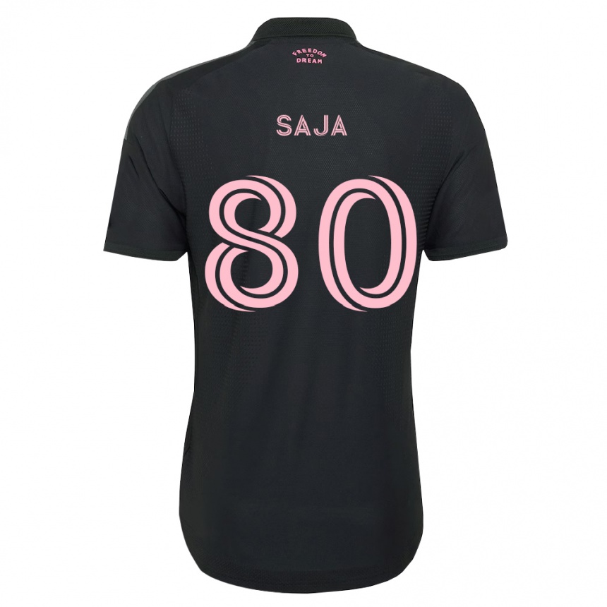 גברים כדורגל Mateo Saja #80 ורוד שחור לבן הרחק ג'רזי 2026/27 גברים כדורגל Mateo Saja #80 ורוד שחור לבן הרחק ג'רזי 2026/27