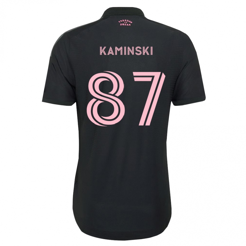 גברים כדורגל Brett Kaminski #87 ורוד שחור לבן הרחק ג'רזי 2026/27
