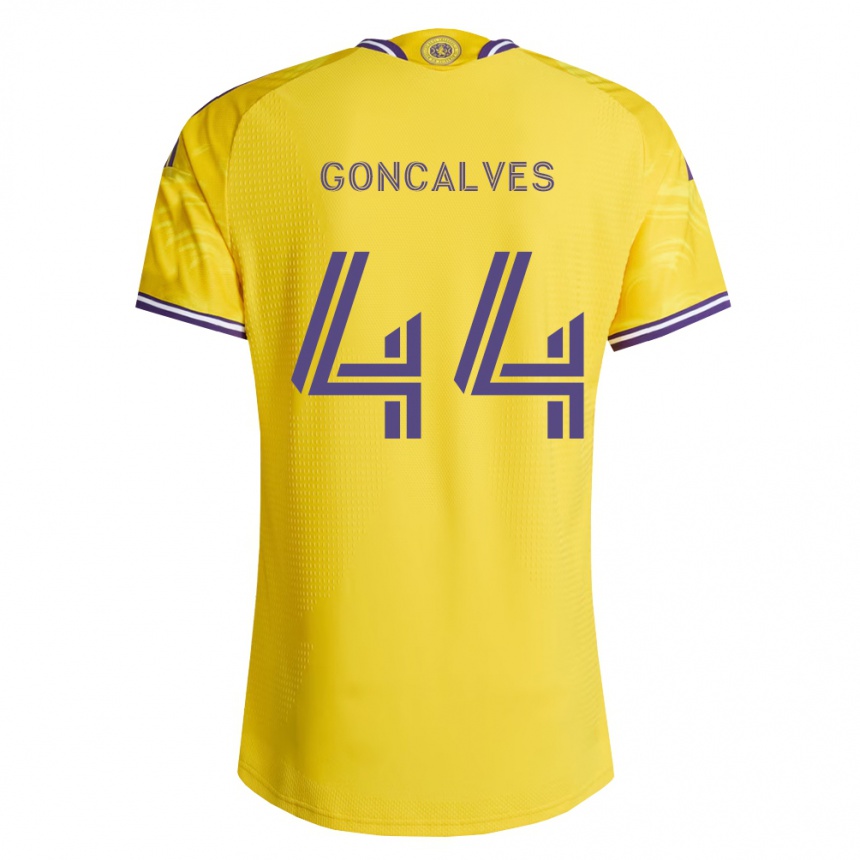 גברים כדורגל Bernardo Goncalves #44 סגול צהוב הרחק ג'רזי 2026/27