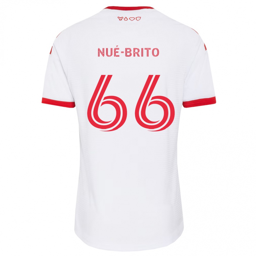 גברים כדורגל Diego Nué-Brito #66 לבן אדום שחור הרחק ג'רזי 2026/27