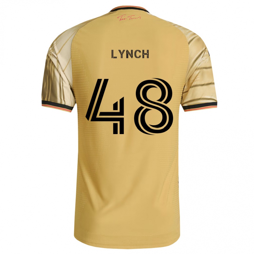 גברים כדורגל Riley Lynch #48 חום צהוב שחור הרחק ג'רזי 2026/27