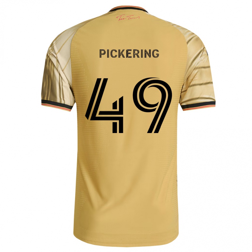 גברים כדורגל Nighte Pickering #49 חום צהוב שחור הרחק ג'רזי 2026/27