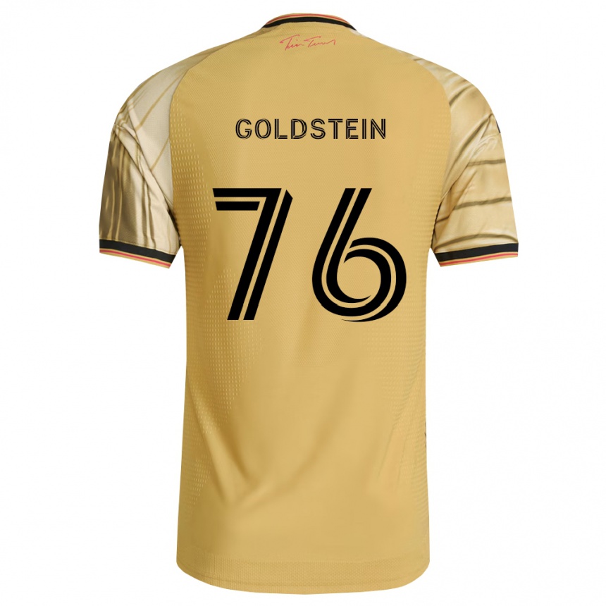 גברים כדורגל Sam Goldstein #76 חום צהוב שחור הרחק ג'רזי 2026/27