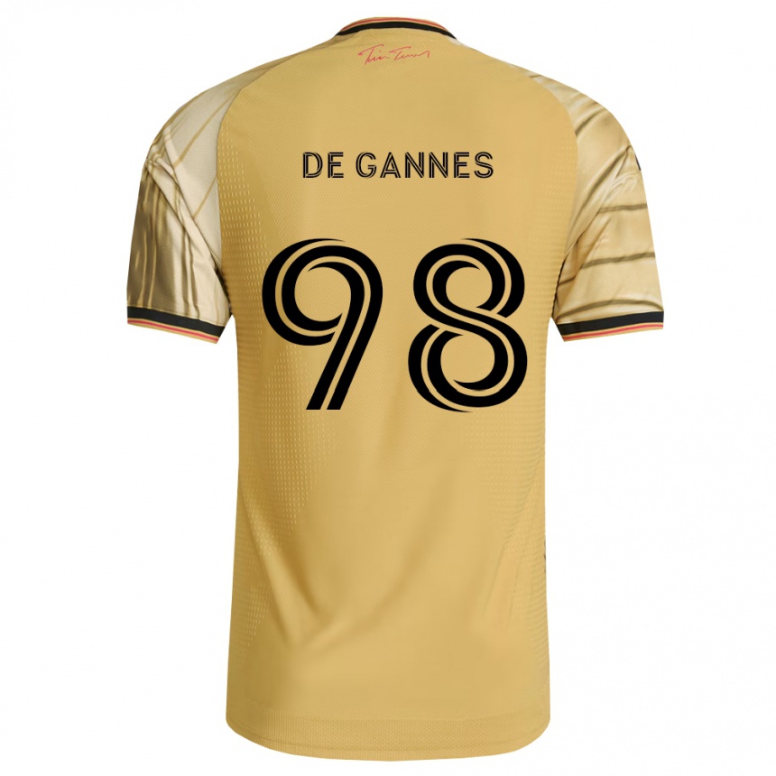 גברים כדורגל Andrew De Gannes #98 חום צהוב שחור הרחק ג'רזי 2026/27