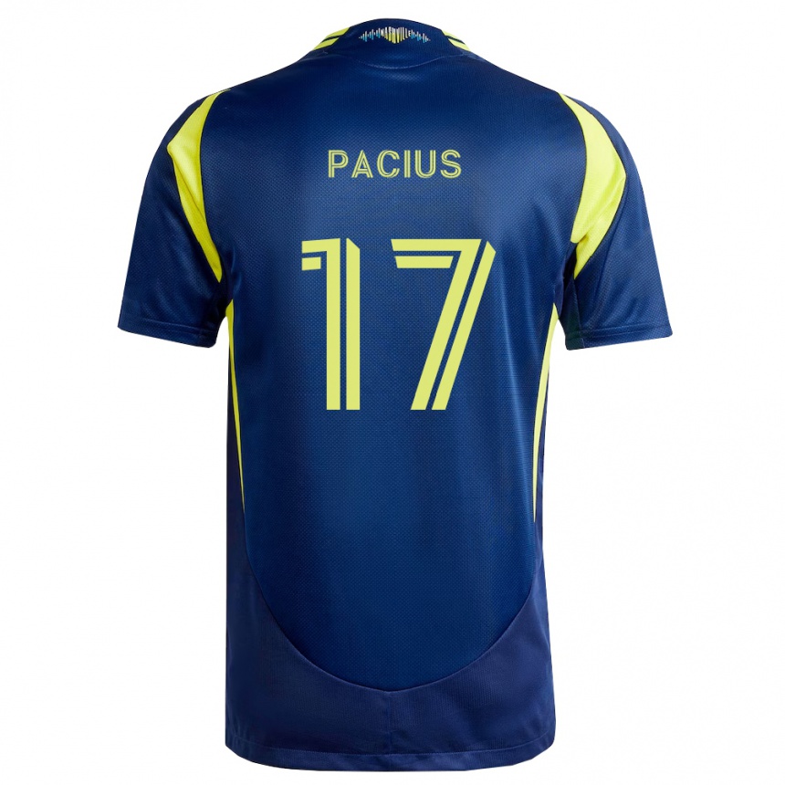 גברים כדורגל Woobens Pacius #17 צהוב כחול צי הרחק ג'רזי 2026/27