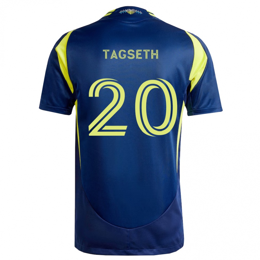 גברים כדורגל Edvard Tagseth #20 צהוב כחול צי הרחק ג'רזי 2026/27 גברים כדורגל Edvard Tagseth #20 צהוב כחול צי הרחק ג'רזי 2026/27