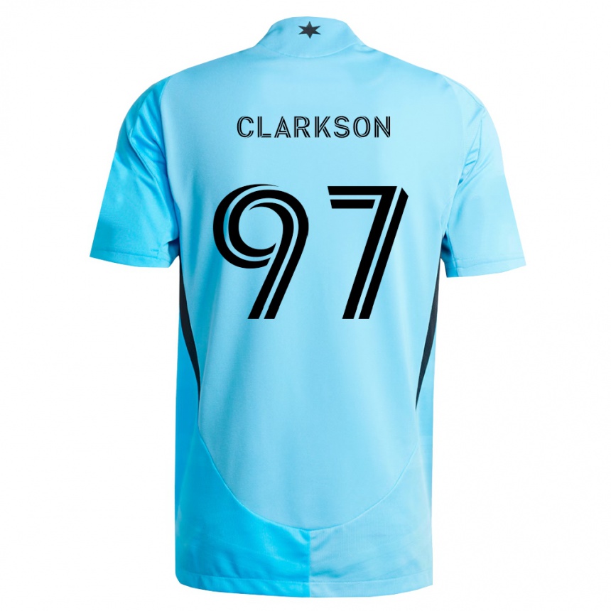 גברים כדורגל Jack Clarkson #97 כחול בהיר שחור הרחק ג'רזי 2026/27