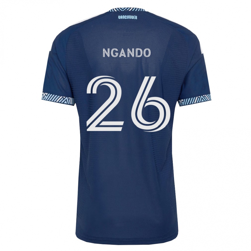גברים כדורגל J.c. Ngando #26 כחול עמוק לבן הרחק ג'רזי 2026/27