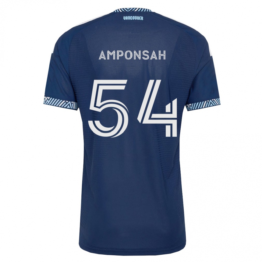 גברים כדורגל Prince Amponsah #54 כחול עמוק לבן הרחק ג'רזי 2026/27 גברים כדורגל Prince Amponsah #54 כחול עמוק לבן הרחק ג'רזי 2026/27