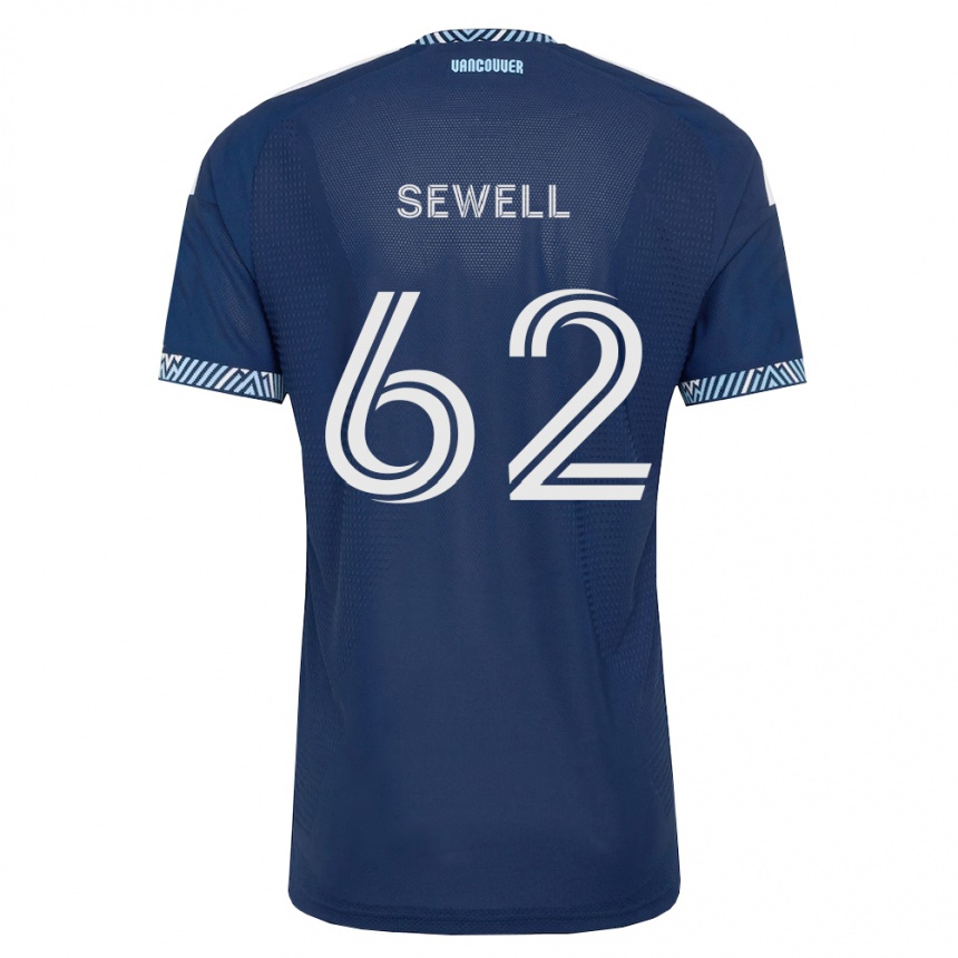 גברים כדורגל Ryder Sewell #62 כחול עמוק לבן הרחק ג'רזי 2026/27