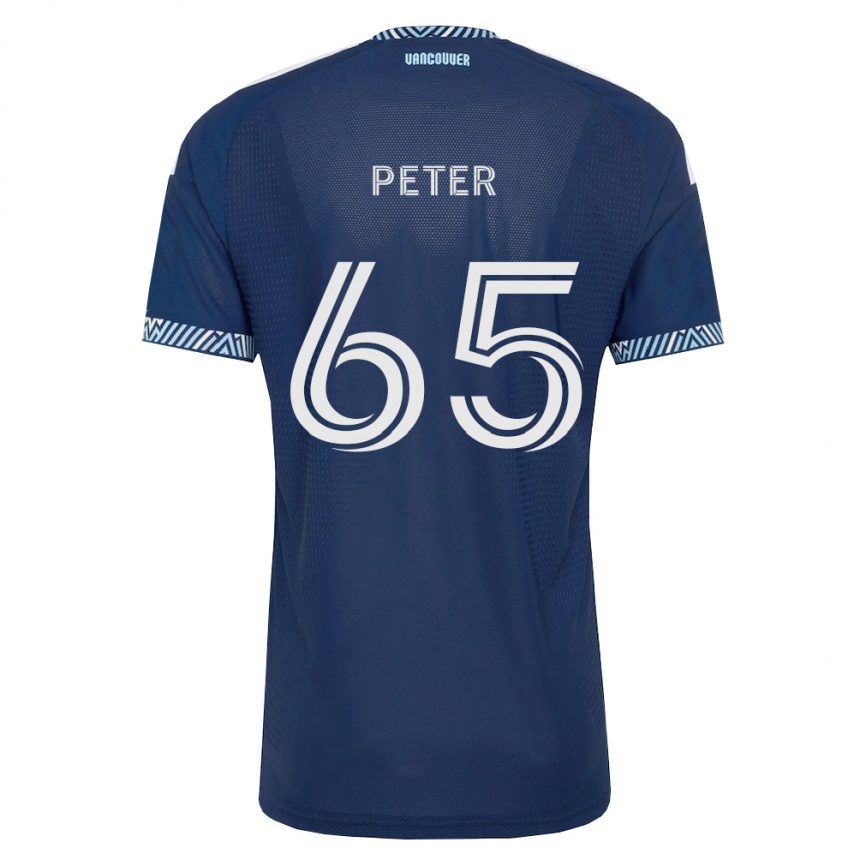 גברים כדורגל Anyole Peter #65 כחול עמוק לבן הרחק ג'רזי 2026/27