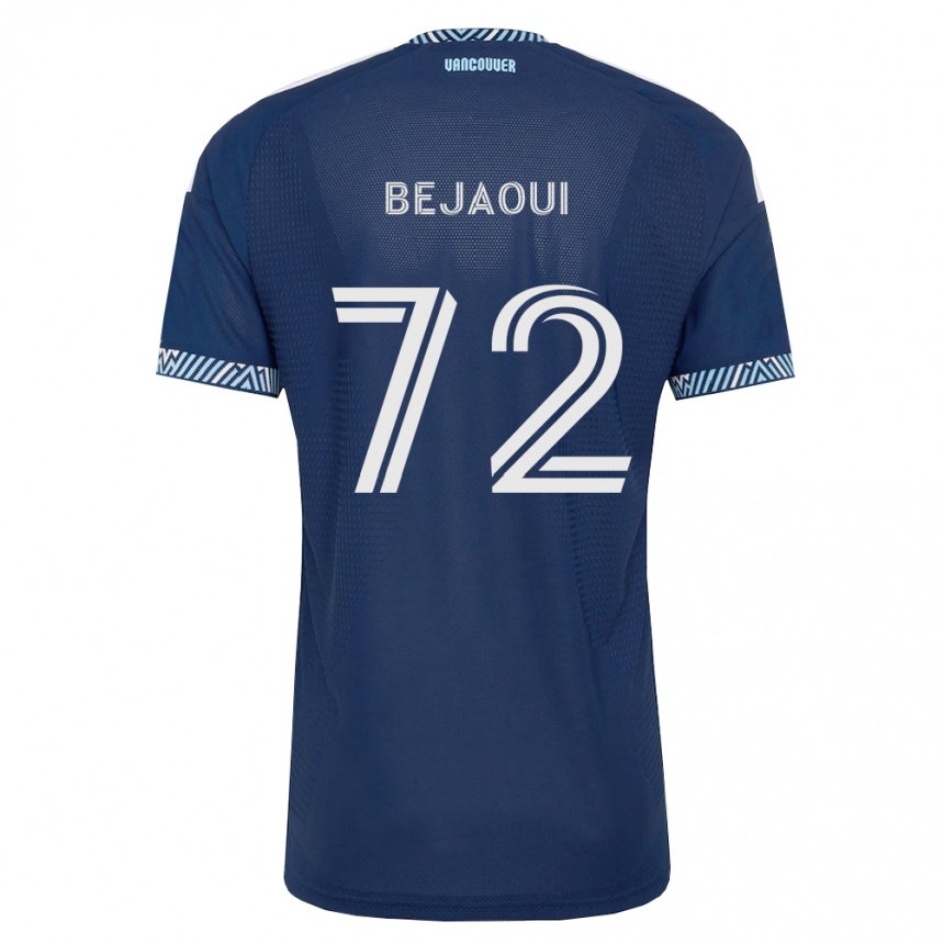 גברים כדורגל Aiden Bejaoui #72 כחול עמוק לבן הרחק ג'רזי 2026/27