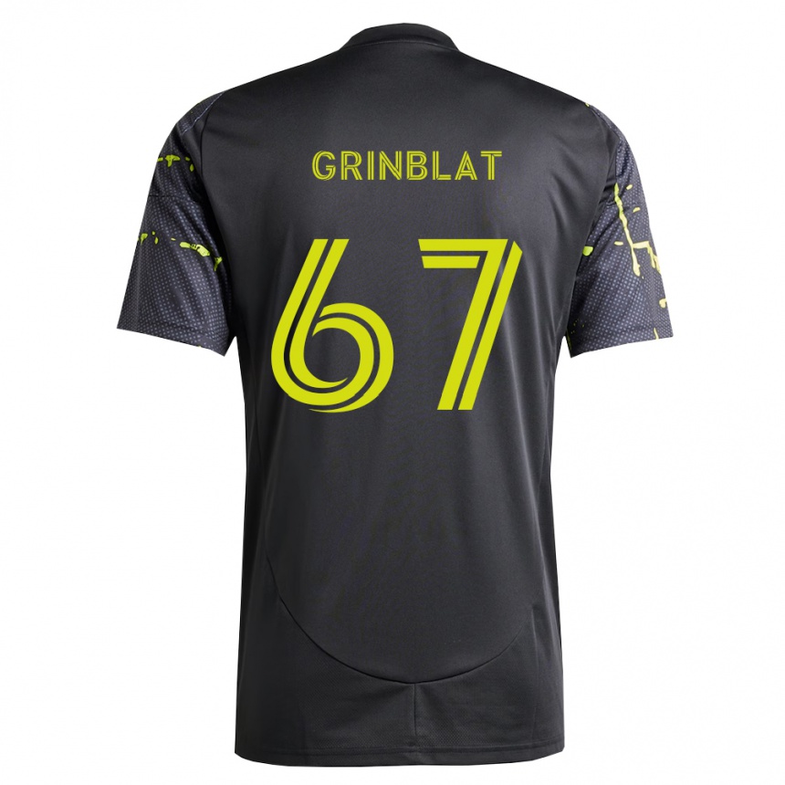 גברים כדורגל Artem Grinblat #67 צהוב ניאון שחור הרחק ג'רזי 2026/27