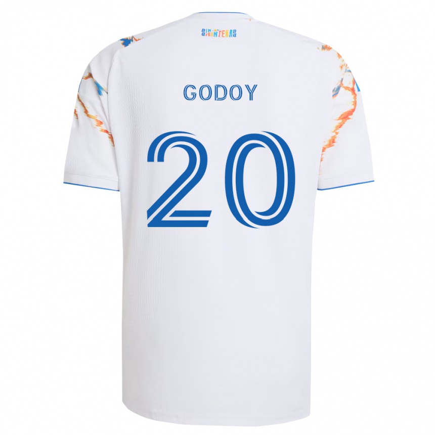 גברים כדורגל אניבל גודוי #20 לבן כתום כחול הרחק ג'רזי 2026/27