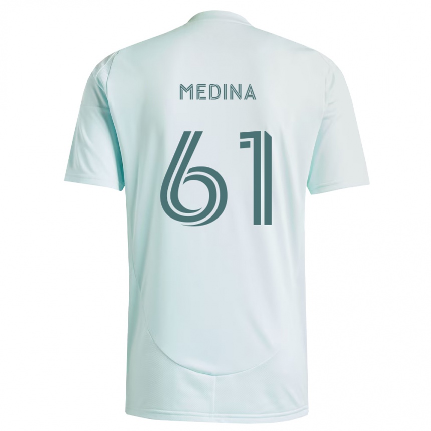גברים כדורגל Leonardo Medina #61 לבן ירוק בהיר הרחק ג'רזי 2026/27
