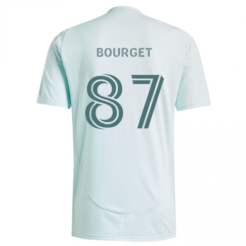 גברים כדורגל Sebastian Bourget #87 לבן ירוק בהיר הרחק ג'רזי 2026/27 גברים כדורגל Sebastian Bourget #87 לבן ירוק בהיר הרחק ג'רזי 2026/27