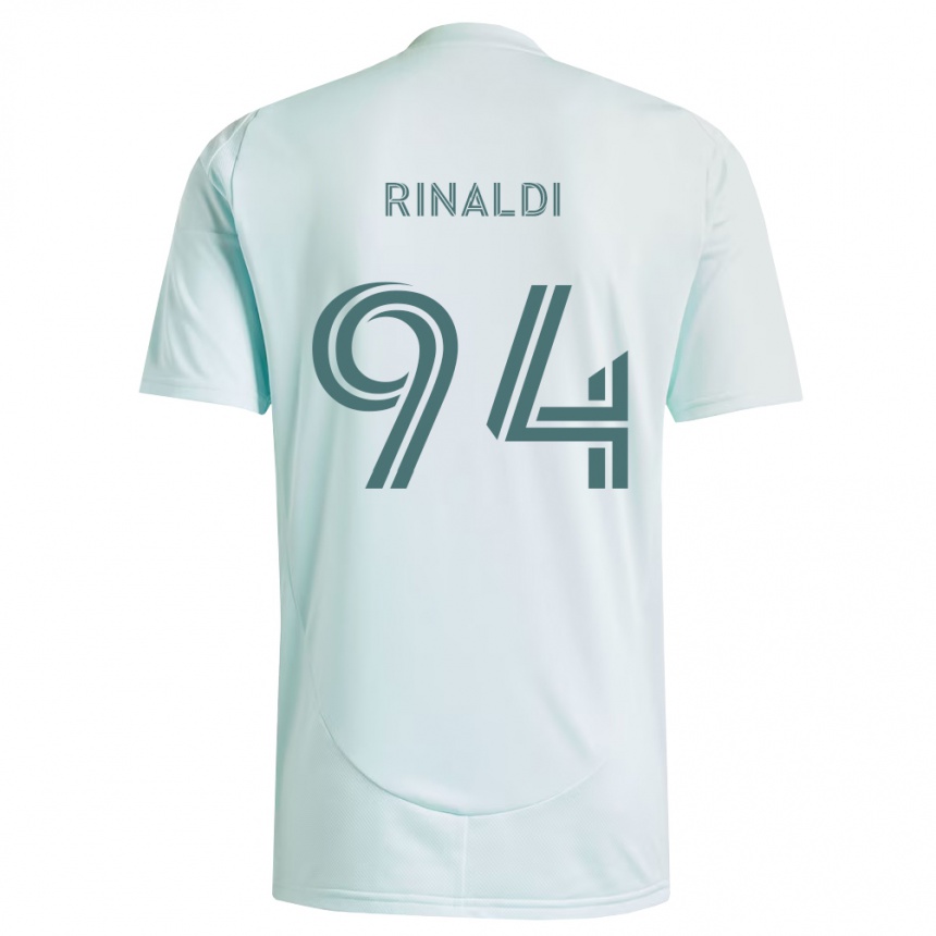 גברים כדורגל Vincent Rinaldi #94 לבן ירוק בהיר הרחק ג'רזי 2026/27