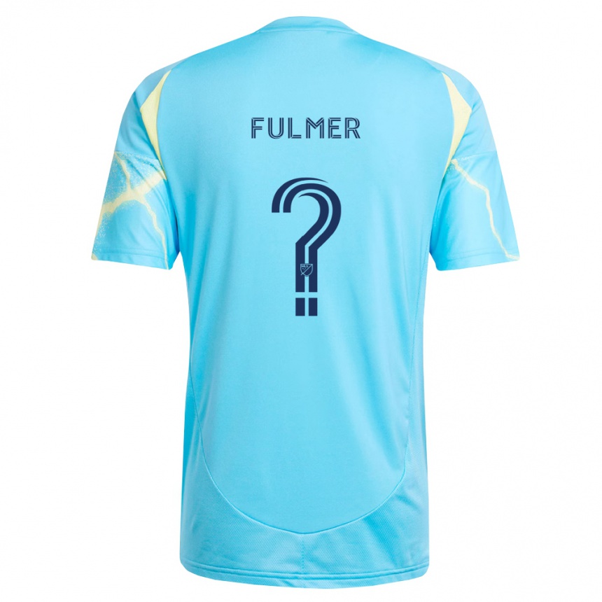 גברים כדורגל Jaxson Fulmer #0 כחול בהיר שחור צהוב בהיר הרחק ג'רזי 2026/27