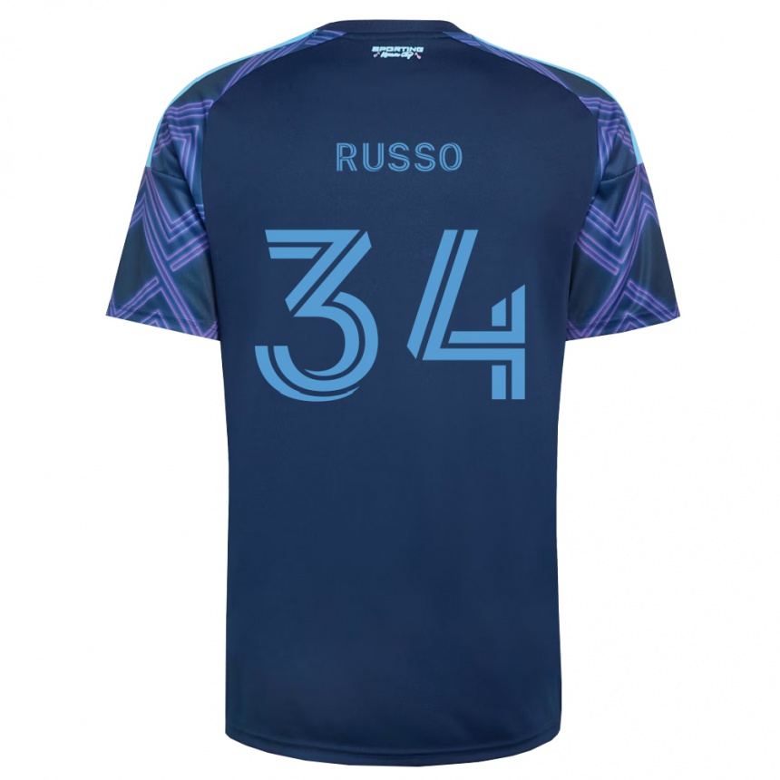 גברים כדורגל Daniel Russo #34 כחול מלכותי סגול הרחק ג'רזי 2026/27