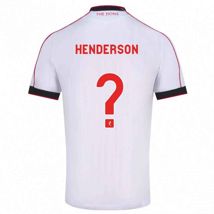 גברים כדורגל Jay Henderson #0 שחור אדום לבן הרחק ג'רזי 2026/27