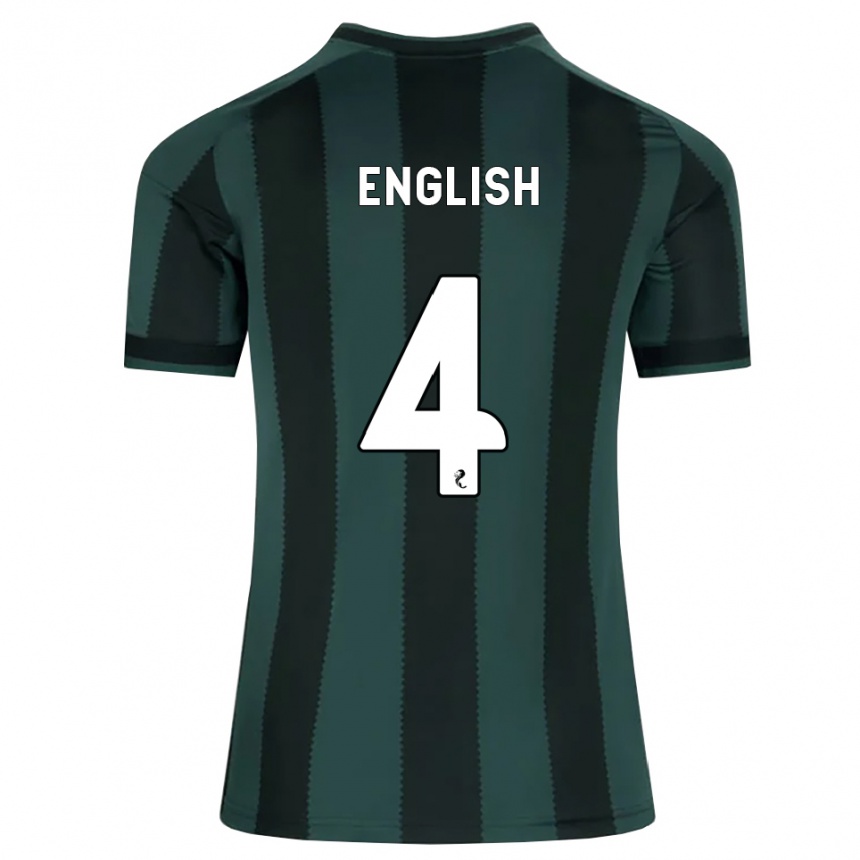 גברים כדורגל Isaac English #4 אפור דהוי שחור הרחק ג'רזי 2026/27