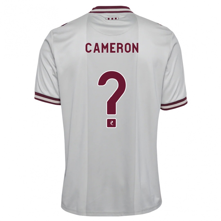 גברים כדורגל Ruaridh Cameron #0 לבן בורגונדי הרחק ג'רזי 2026/27
