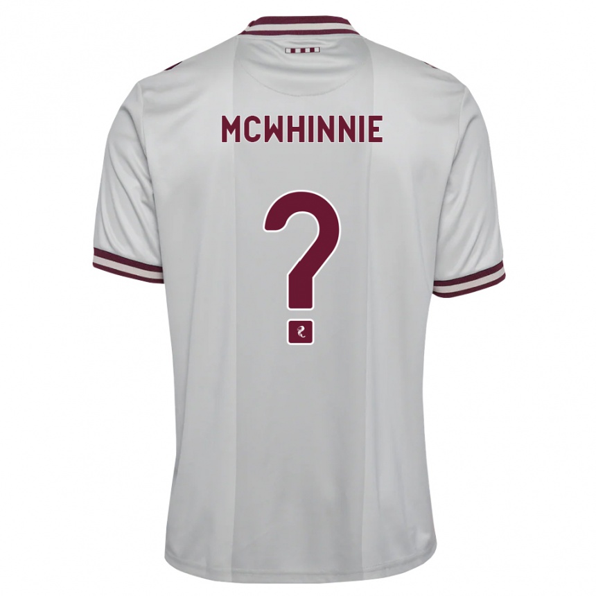 גברים כדורגל Zac Mcwhinnie #0 לבן בורגונדי הרחק ג'רזי 2026/27