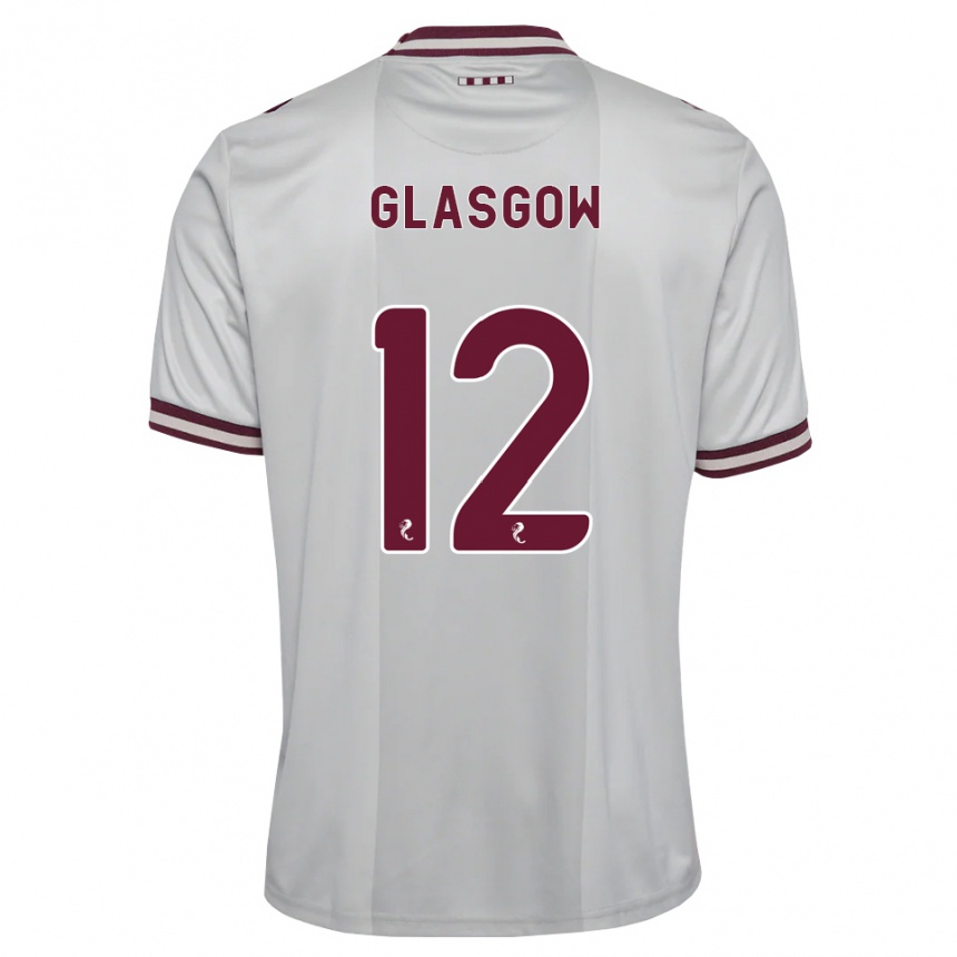 גברים כדורגל Euan Glasgow #12 לבן בורגונדי הרחק ג'רזי 2026/27 גברים כדורגל Euan Glasgow #12 לבן בורגונדי הרחק ג'רזי 2026/27