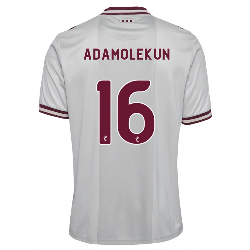 גברים כדורגל Olufolasade Adamolekun #16 לבן בורגונדי הרחק ג'רזי 2026/27