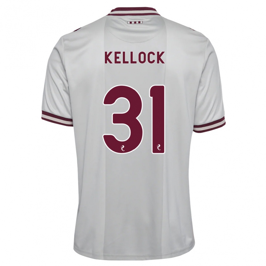 גברים כדורגל Peter Kellock #31 לבן בורגונדי הרחק ג'רזי 2026/27