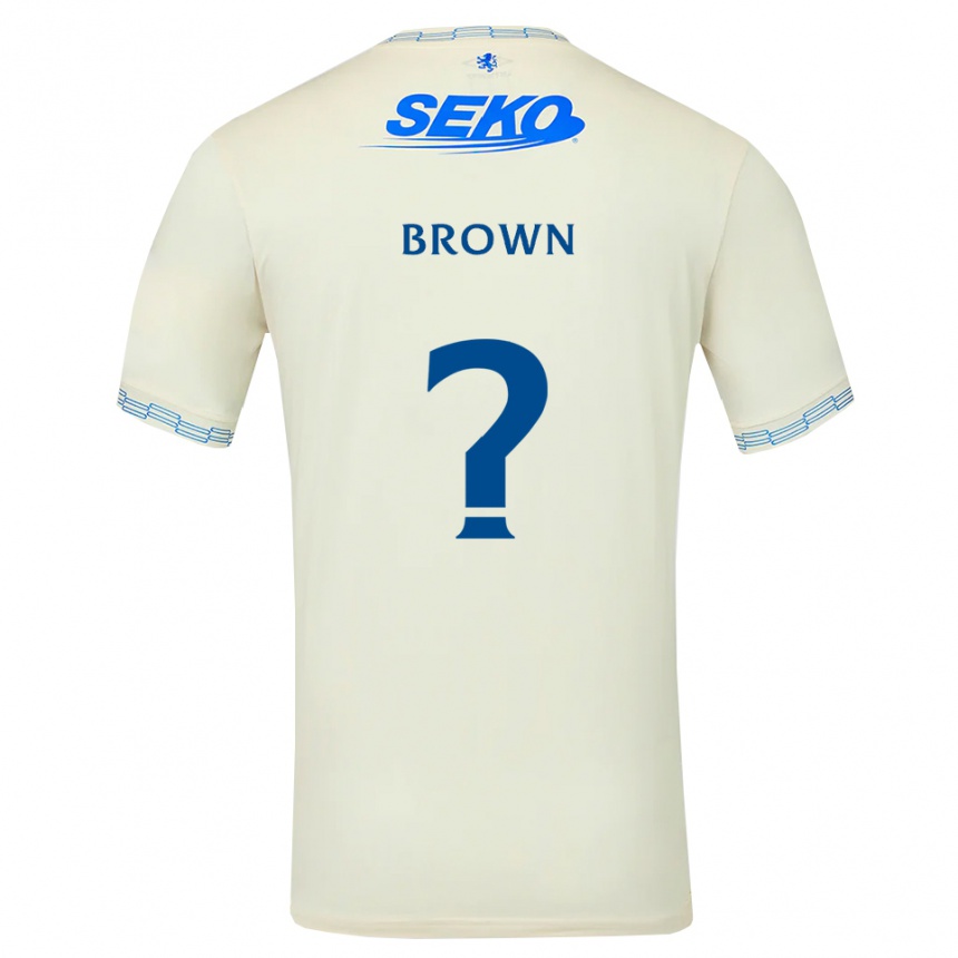 גברים כדורגל Nathan Brown #0 כחול שמיים עמוק לבן הרחק ג'רזי 2026/27