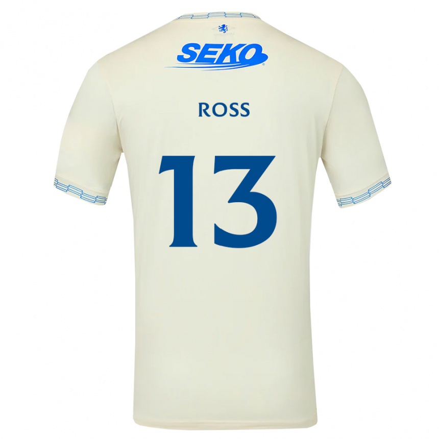גברים כדורגל Jane Ross #13 כחול שמיים עמוק לבן הרחק ג'רזי 2026/27