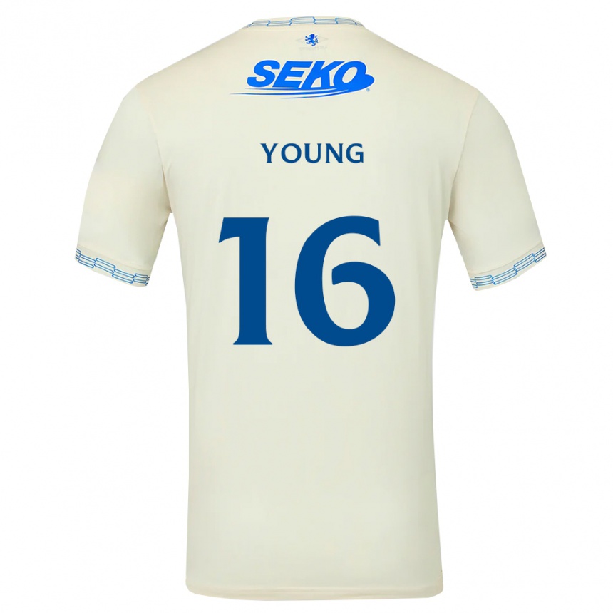 גברים כדורגל Calum Young #16 כחול שמיים עמוק לבן הרחק ג'רזי 2026/27