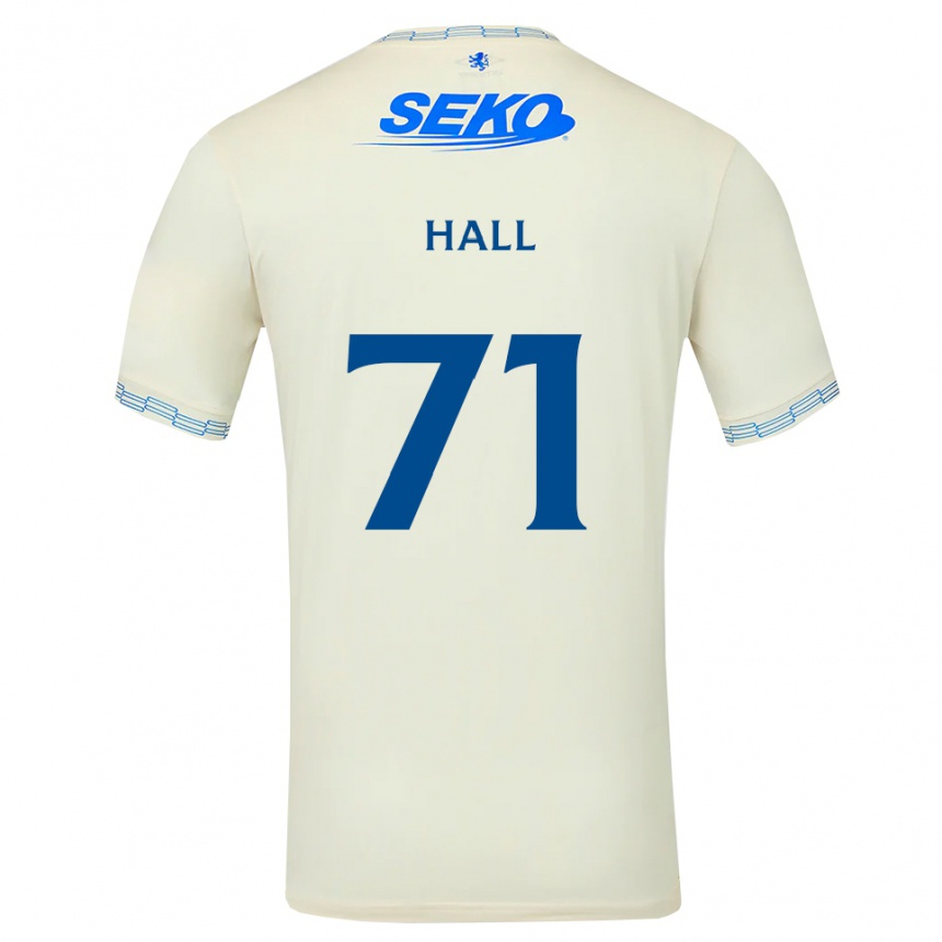 גברים כדורגל Ruaridh Hall #71 כחול שמיים עמוק לבן הרחק ג'רזי 2026/27