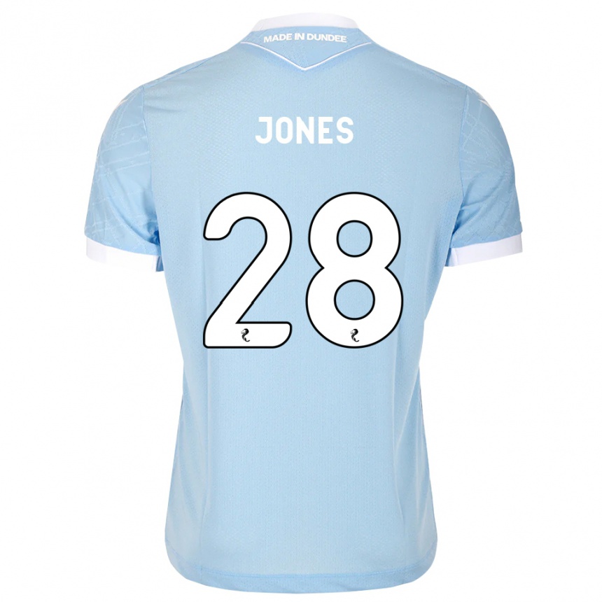 גברים כדורגל Callum Jones #28 כחול שמיים בהיר לבן הרחק ג'רזי 2026/27