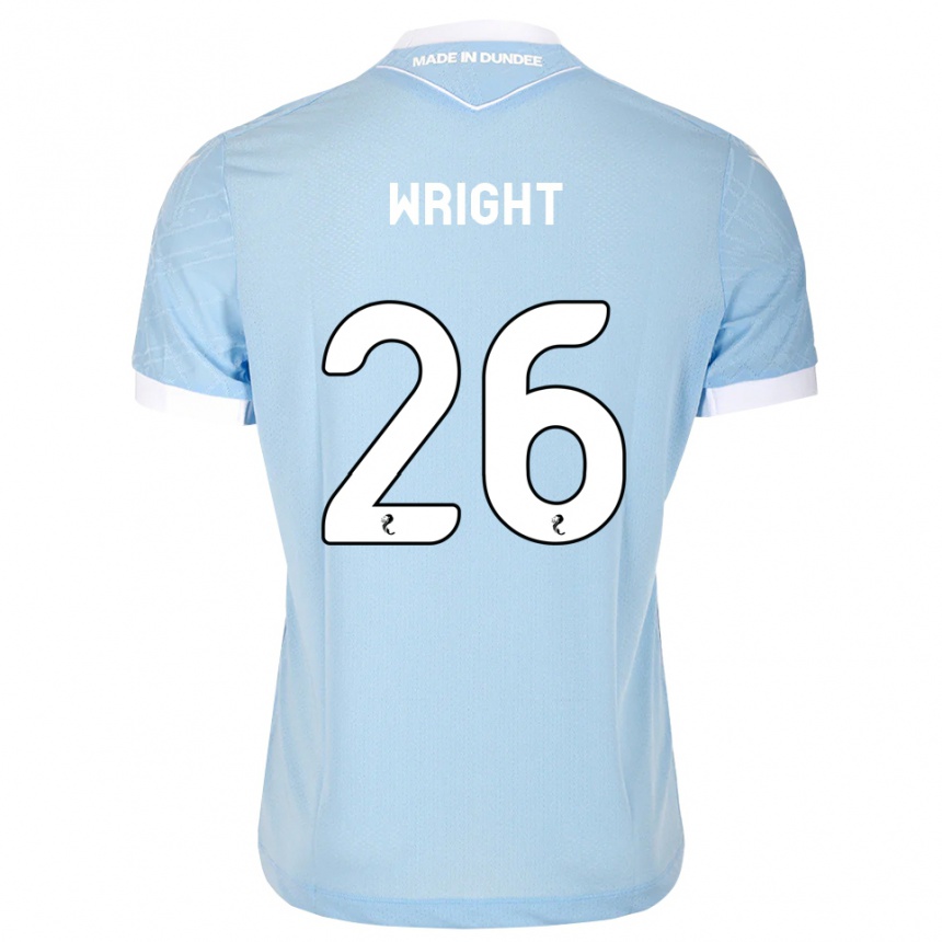 גברים כדורגל Joe Wright #26 כחול שמיים בהיר לבן הרחק ג'רזי 2026/27